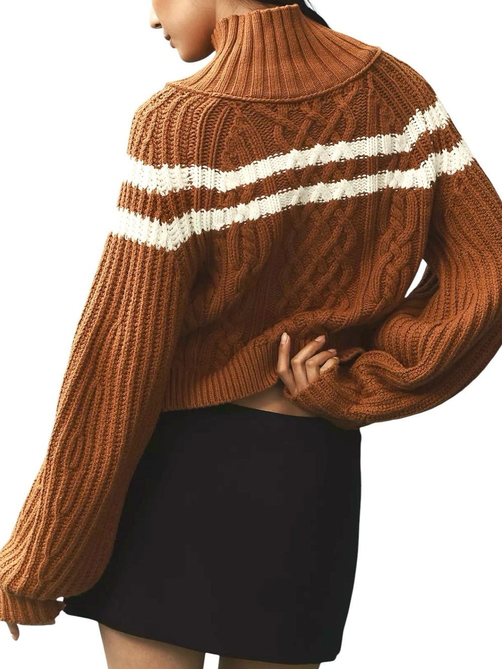 Maeve heavy knit cotton wool blend sweater women’s small